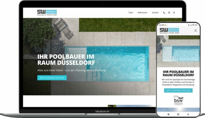 S&W – Ihr Poolbauer | Referenz awesoo Webdesign Ratingen