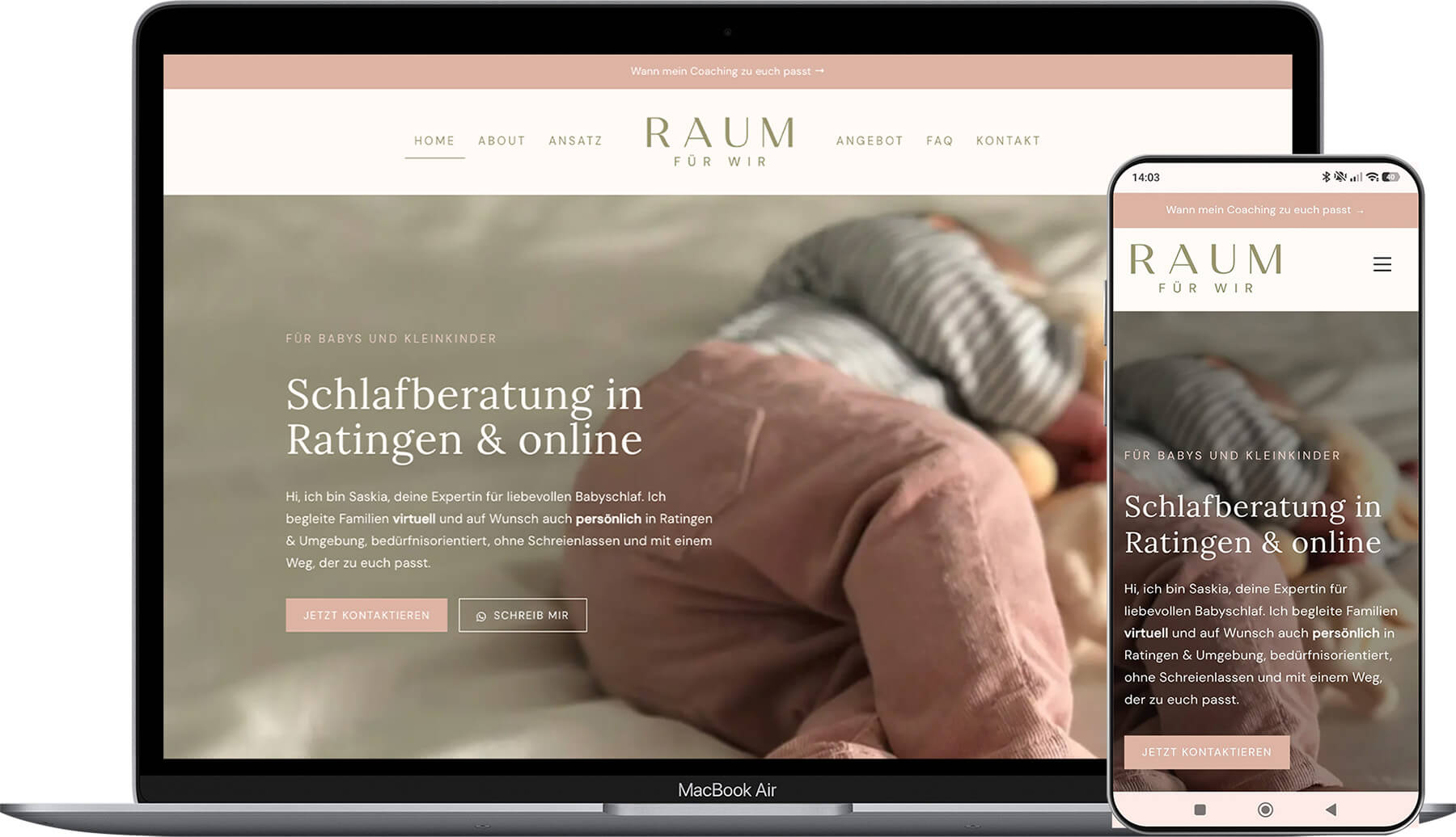 Referenz Website Raumfuerwir